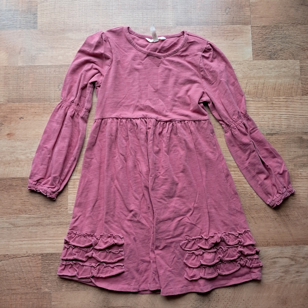 Matilda Jane Wild Rose Pink Lap Dress Ruffle Dress Girls Size 8